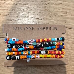 Roxanne Assoulin Multicolor Beaded Bracelet Set live more express less brand new